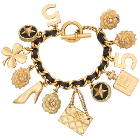 chanel replica leather and chain charm bracelet|Chanel dupe leather.